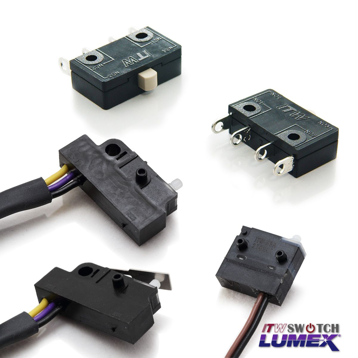ITW Lumex Switchlevert microschakelaars als onderdeel van zijn productaanbod.